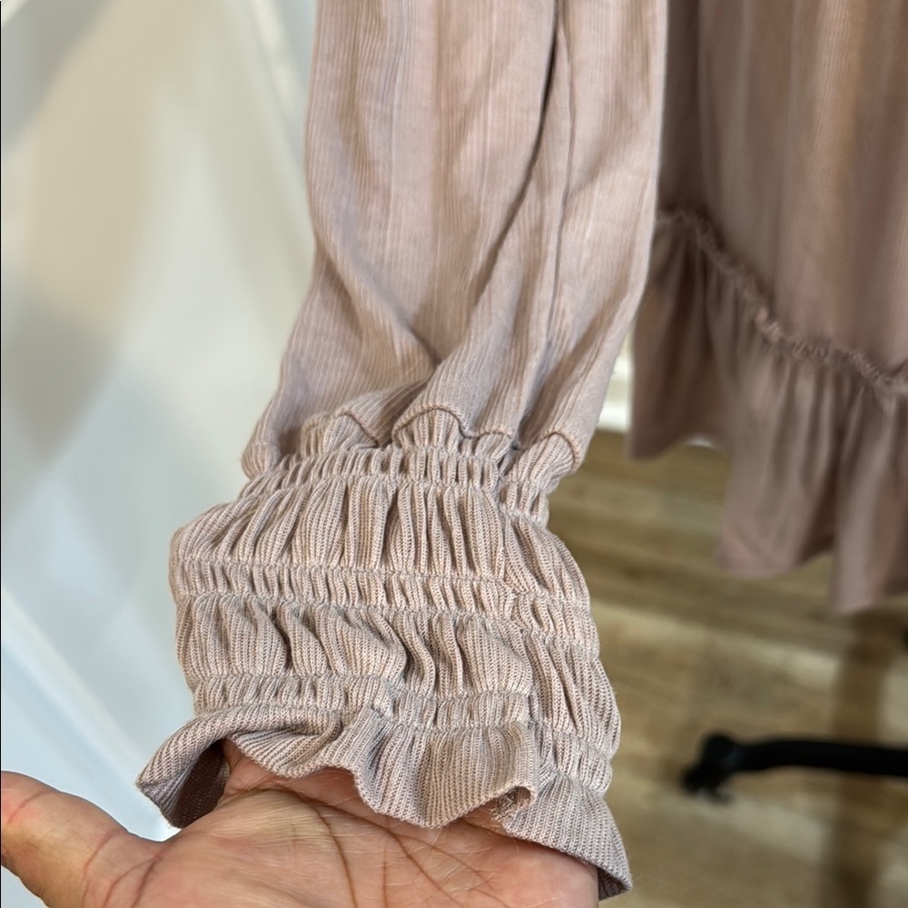 Pink Smocked Ruffled Blouse - Picture 5 of 8